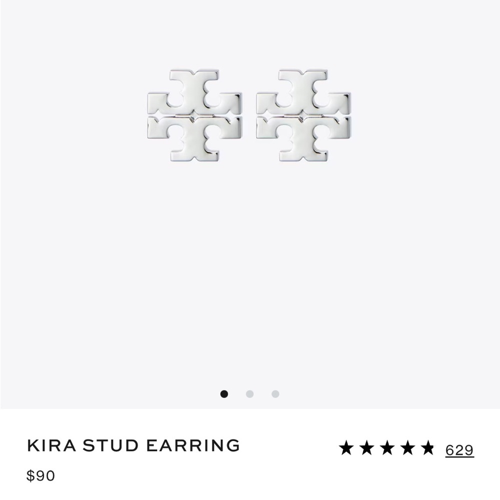 Tory Burch Kira Silver Stud Earrings